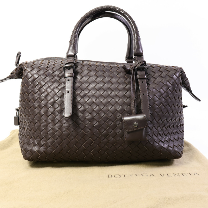 BOTTEGA VENETA 羊皮皮革Boston Bag手挽袋-9