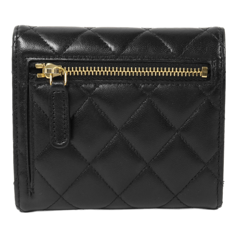 CHANEL 羊皮皮革Classic Small Flap Wallet錢包-1