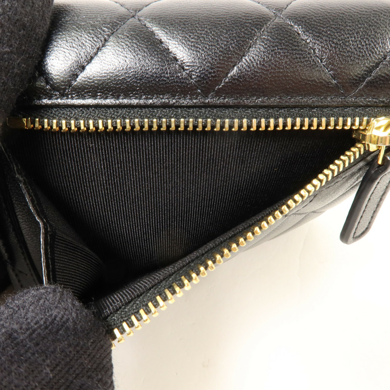 CHANEL 羊皮皮革Classic Small Flap Wallet錢包-6