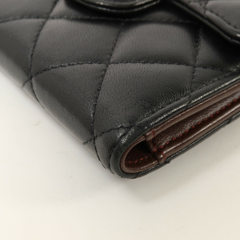 CHANEL 羊皮皮革Classic Small Flap Wallet錢包-12