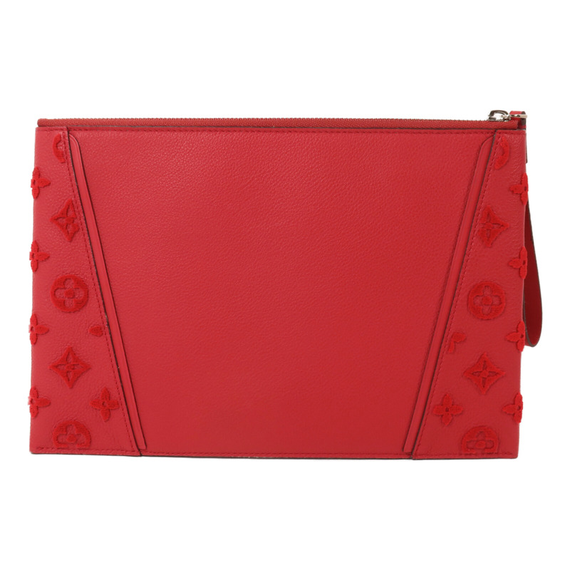LOUIS VUITTON Monogram Veau Cachemire W Pochette Pouch-1
