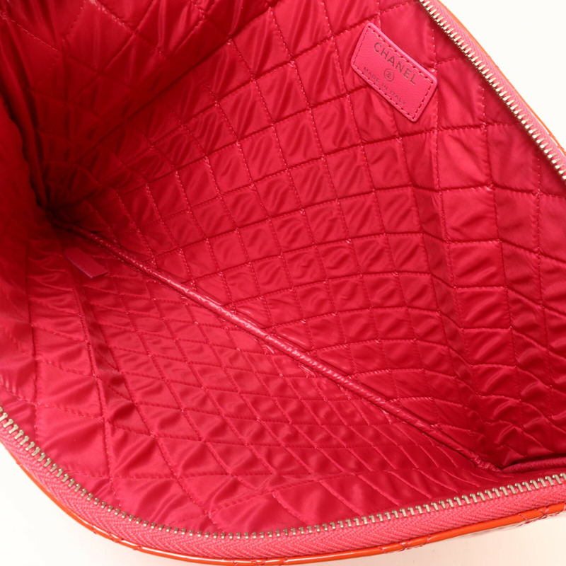CHANEL 漆皮皮革Matelasse O-Case Clutch手拿包-4