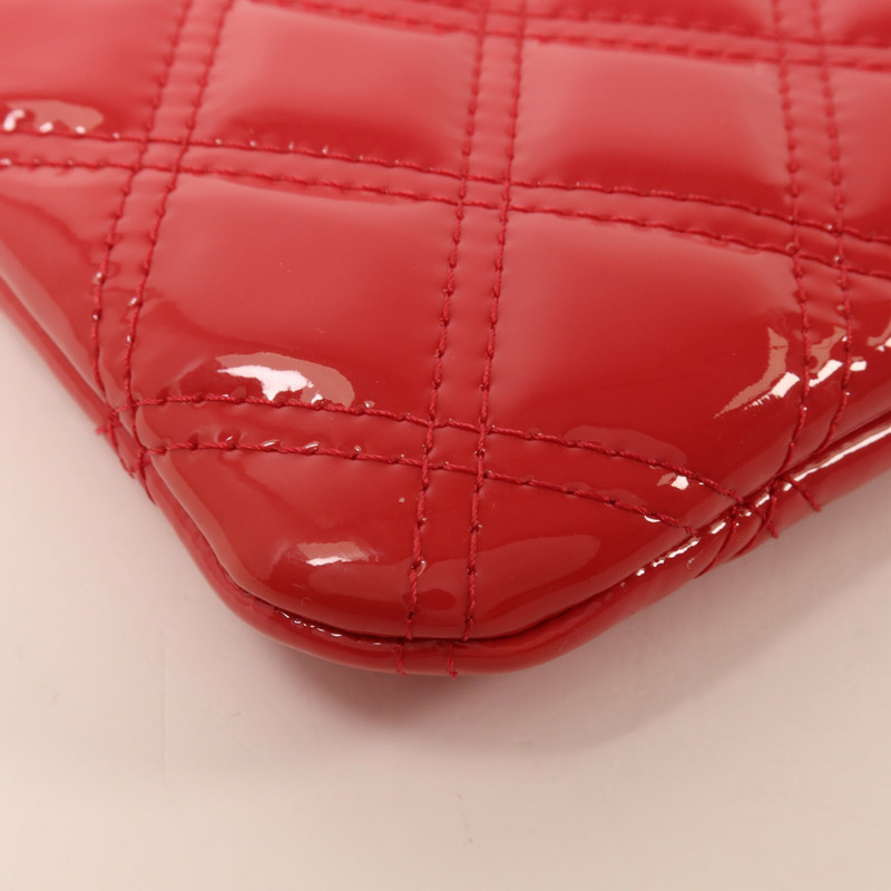 CHANEL 漆皮皮革Matelasse O-Case Clutch手拿包-13