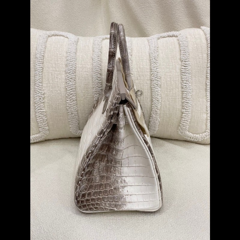Hermes Birkin25 喜馬拉雅
皮质:兩點鱷
金属:銀扣-4