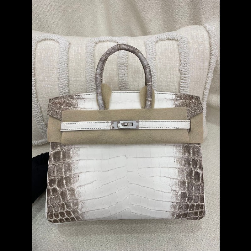 Hermes Birkin25 喜馬拉雅
皮质:兩點鱷
金属:銀扣-7