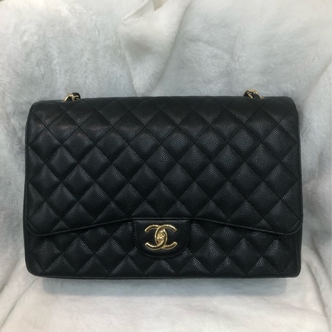 Chanel 荔牛 黑金 Jumbo 33cm XC546
