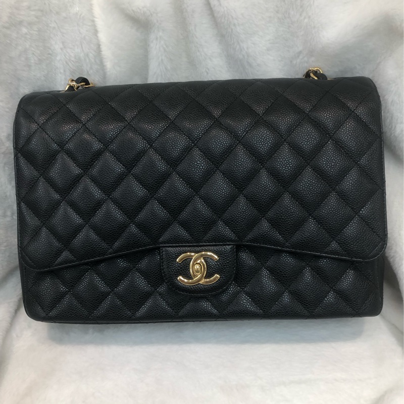 Chanel 荔牛 黑金 Jumbo 33cm XC546-1