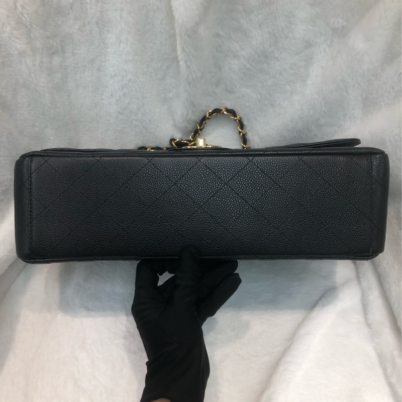 Chanel 荔牛 黑金 Jumbo 33cm XC546-5
