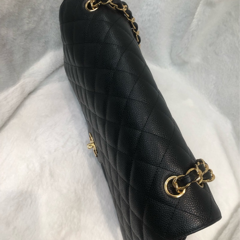 Chanel 荔牛 黑金 Jumbo 33cm XC546-6