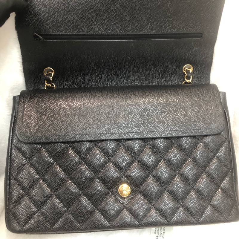 Chanel 荔牛 黑金 Jumbo 33cm XC546-8