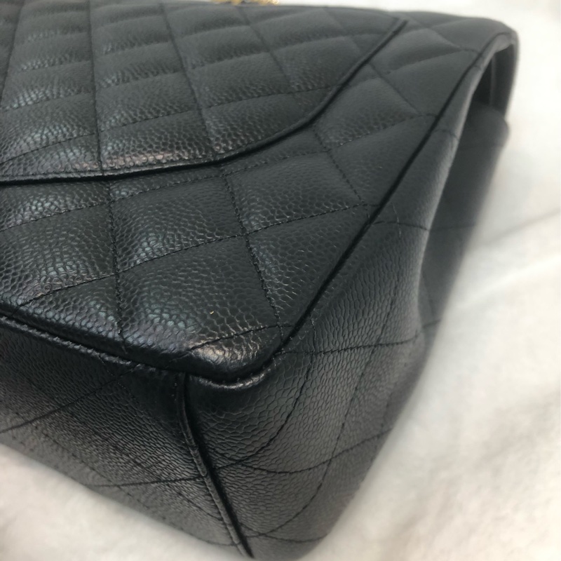 Chanel 荔牛 黑金 Jumbo 33cm XC546-13
