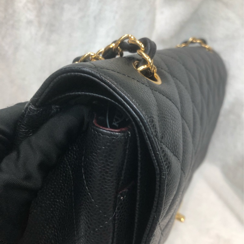 Chanel 荔牛 黑金 Jumbo 33cm XC546-14