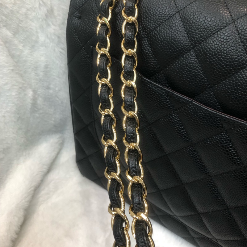 Chanel 荔牛 黑金 Jumbo 33cm XC546-17