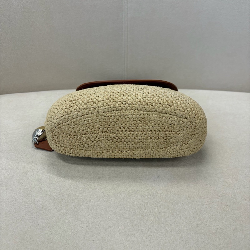 ✨99新Loewe羅意威Pescador中號編織馬鞍包漁夫包單肩斜挎包手提包 底長24cm 26年-4