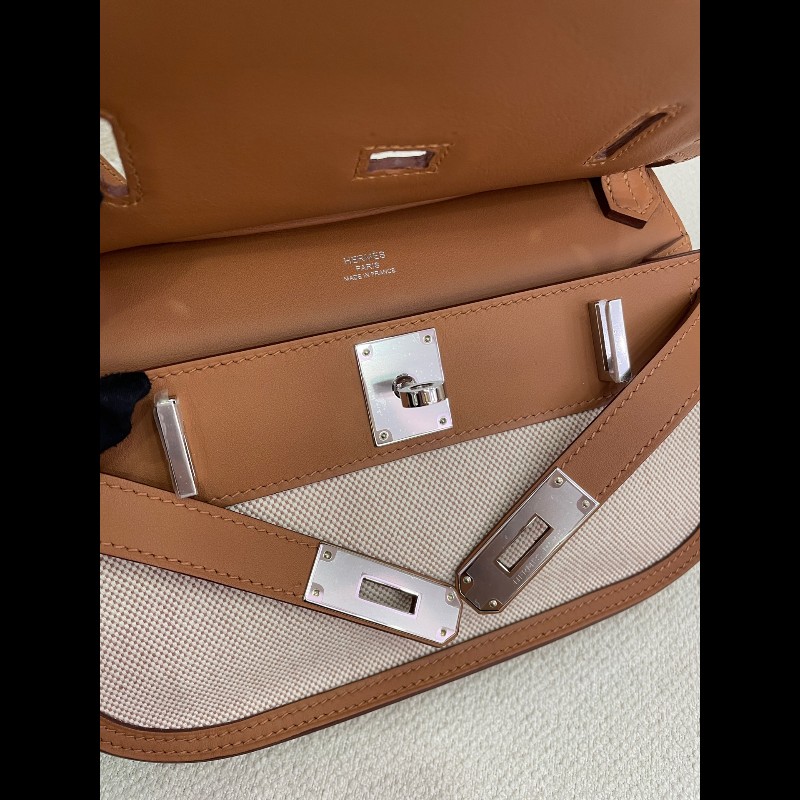 Hermes Mini Jypsiere 迷你吉普賽 金棕拼布 銀扣
颜色:金棕/米白-18