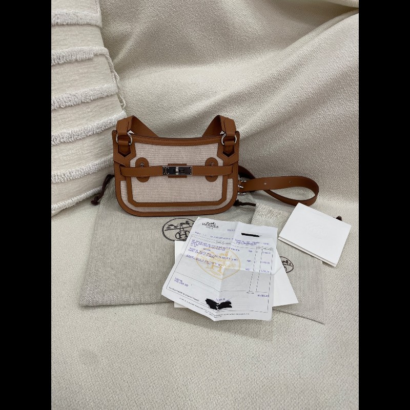 Hermes Mini Jypsiere 迷你吉普賽 金棕拼布 銀扣
颜色:金棕/米白-27