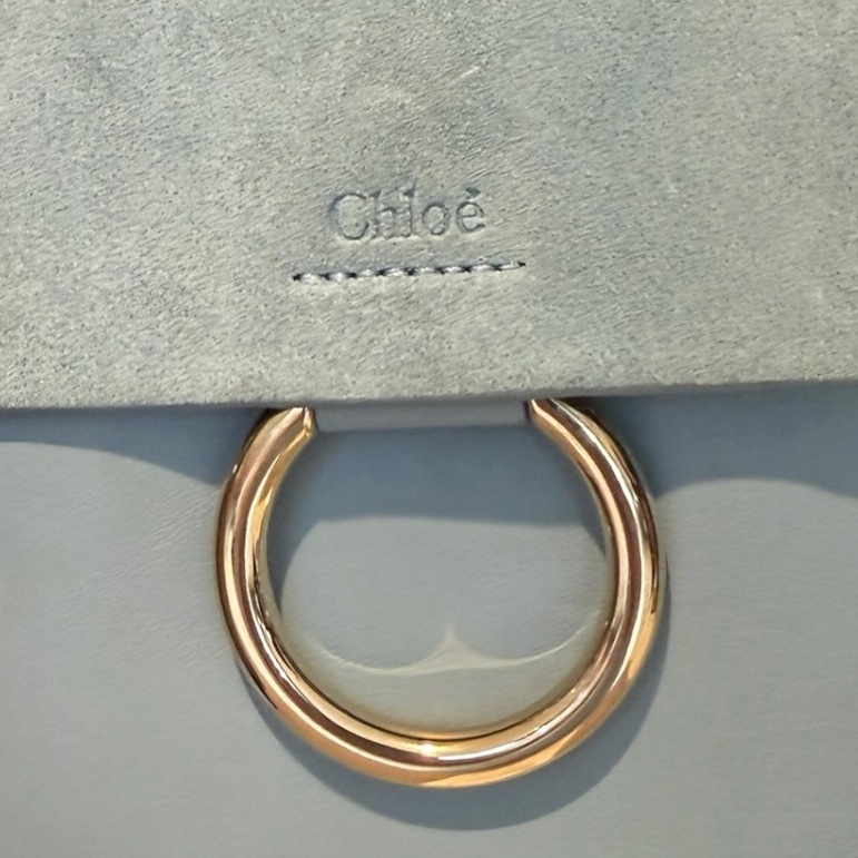 Chloé Faye Small Bracelet Bag Light Blue leather Shoulder Bag / Handbag / Crossbody bag-1