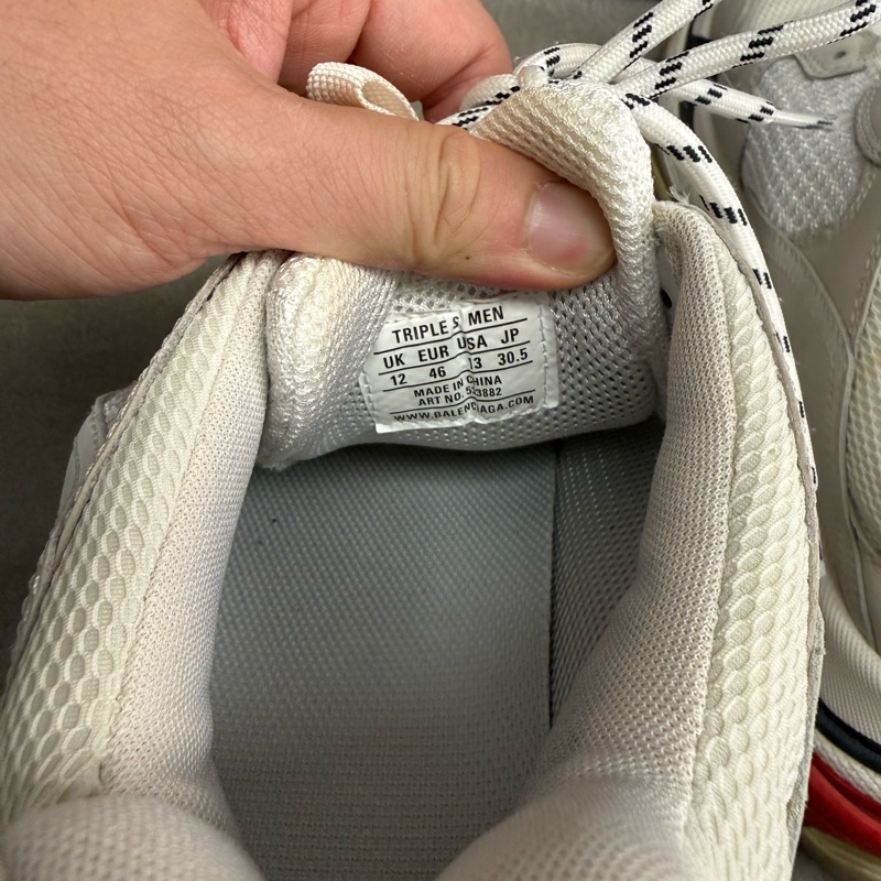 二手Balenciaga 白紅Triple S-9
