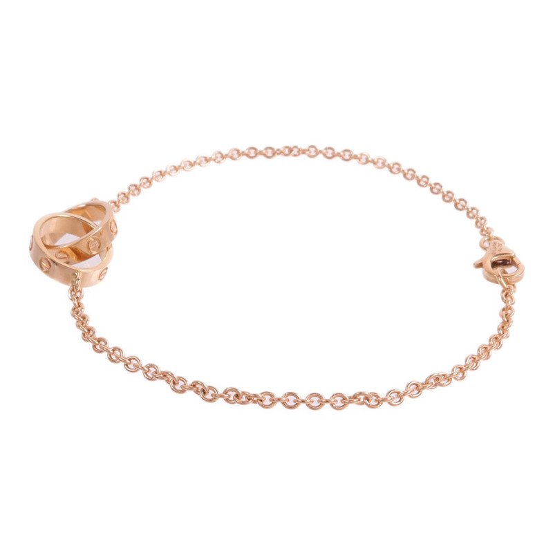 CARTIER 18K玫瑰金Love Blaceret On Chain手鏈-1