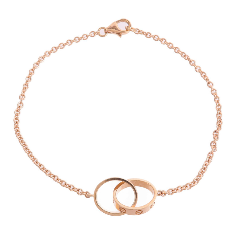 CARTIER 18K玫瑰金Love Blaceret On Chain手鏈-3