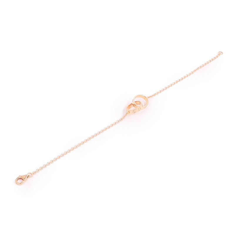 CARTIER 18K玫瑰金Love Blaceret On Chain手鏈-6