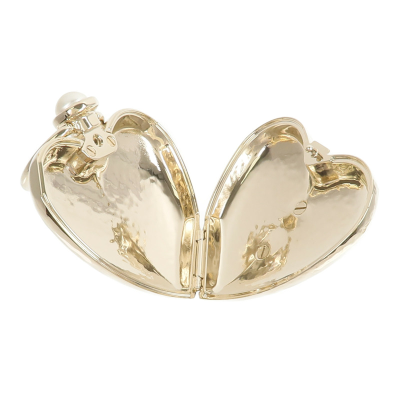 CHANEL 金屬Giant Heart Locket Pendant Necklace項鍊-7