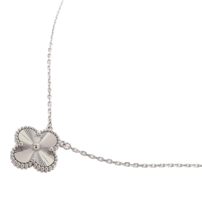 Van Cleef & Arpels 18K白金Vintage Alhambra Pendant項鍊-2