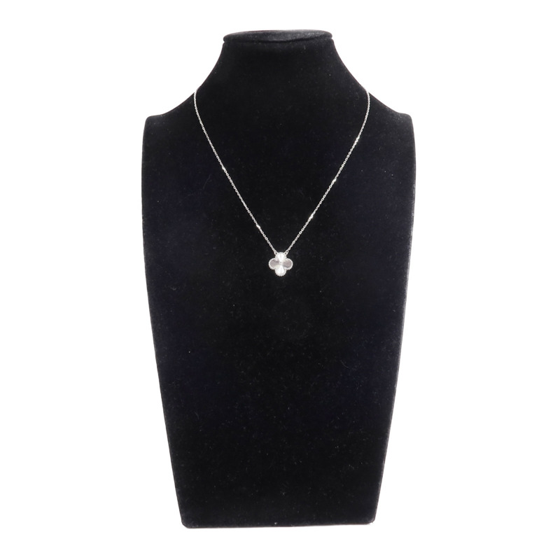 Van Cleef & Arpels 18K白金Vintage Alhambra Pendant項鍊-8