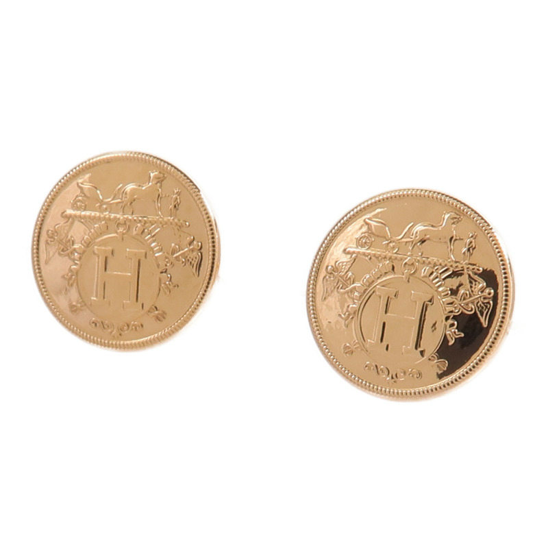 HERMES 18K玫瑰金Ex-Libris Earrings耳環-1
