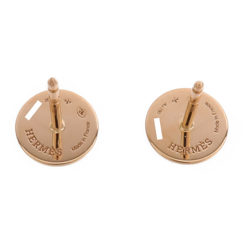 HERMES 18K玫瑰金Ex-Libris Earrings耳環-2