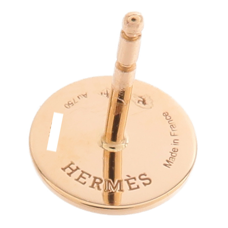 HERMES 18K玫瑰金Ex-Libris Earrings耳環-5