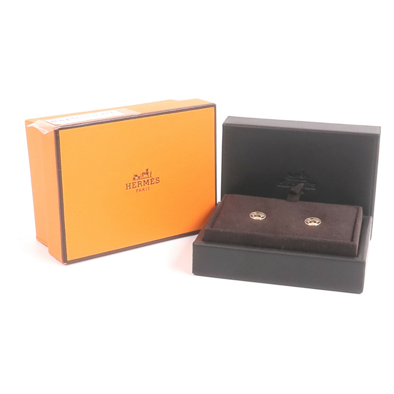 HERMES 18K玫瑰金Ex-Libris Earrings耳環-7