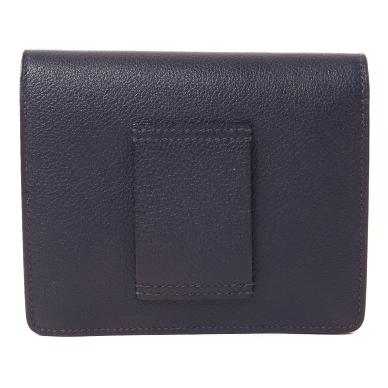 HERMES Evercolor皮革Roulis Slim Wallet錢包Bleu Nuit-1