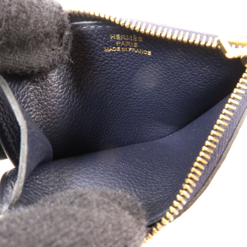 HERMES Evercolor皮革Roulis Slim Wallet錢包Bleu Nuit-17