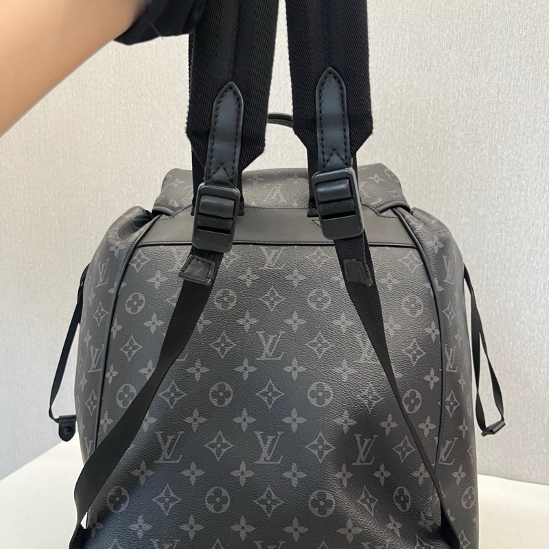 99新✨LV Montsouris黑武士黑色老花男士雙肩包 芯片款,-7