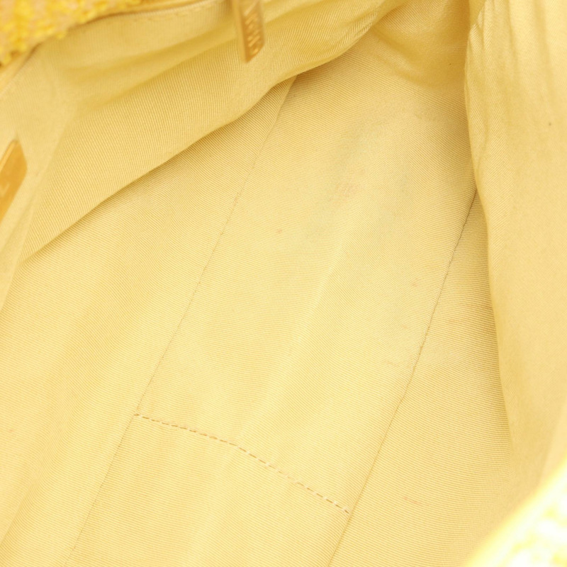 香奈兒 19 dix-neuf Matelasse 單肩包 AS1161 織物皮革 黃色 二手 CC-5