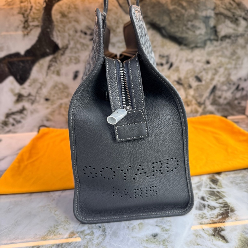 99新✨高雅德/Goyard 戈雅Hardy 灰色手提公文包旅行袋 配件:塵袋 購票 子袋-3