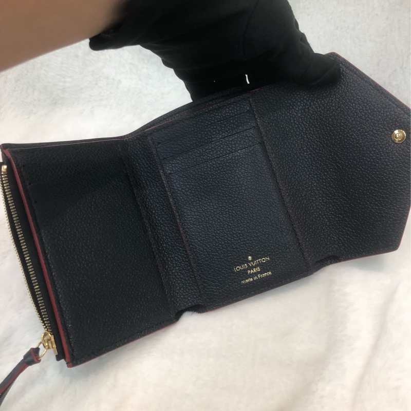LV 藍色壓紋三摺銀包 XB828-8