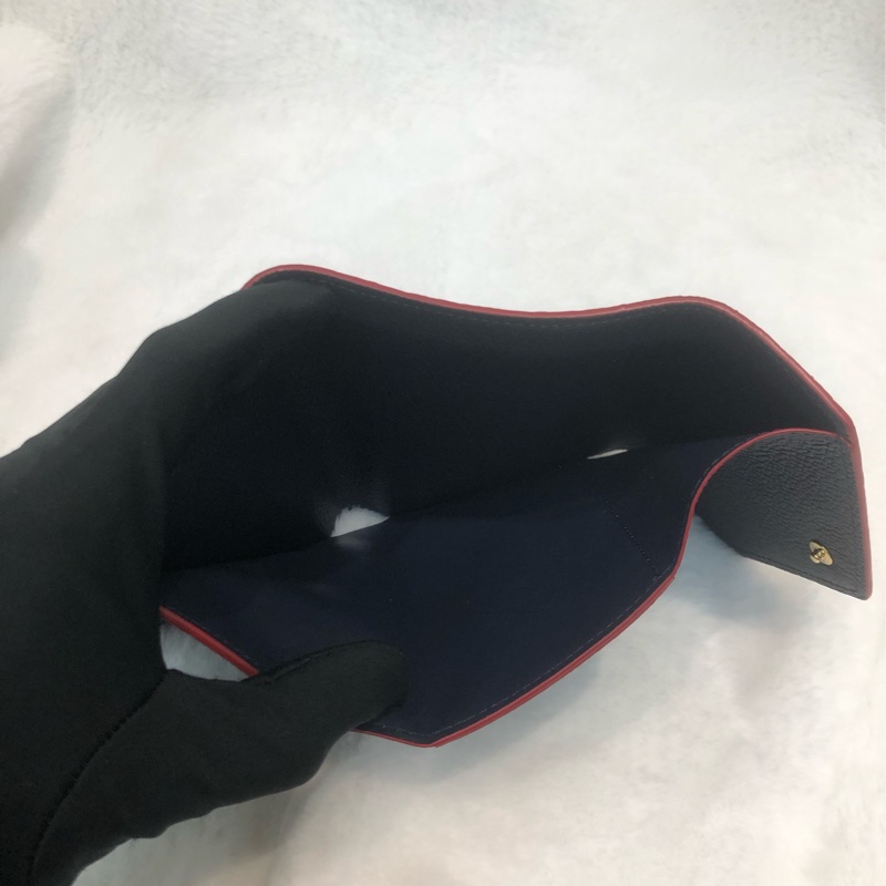 LV 藍色壓紋三摺銀包 XB828-9
