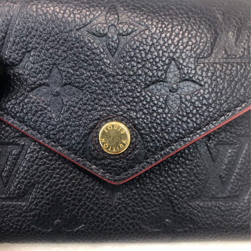 LV 藍色壓紋三摺銀包 XB828-11