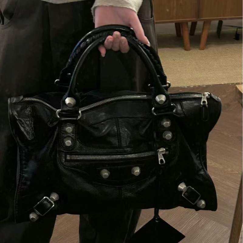 BALENCIAGA 巴黎世家 GIANT21 PART TIME 黑色 機車包 斜背包 肩背包 側背包 手提包-9