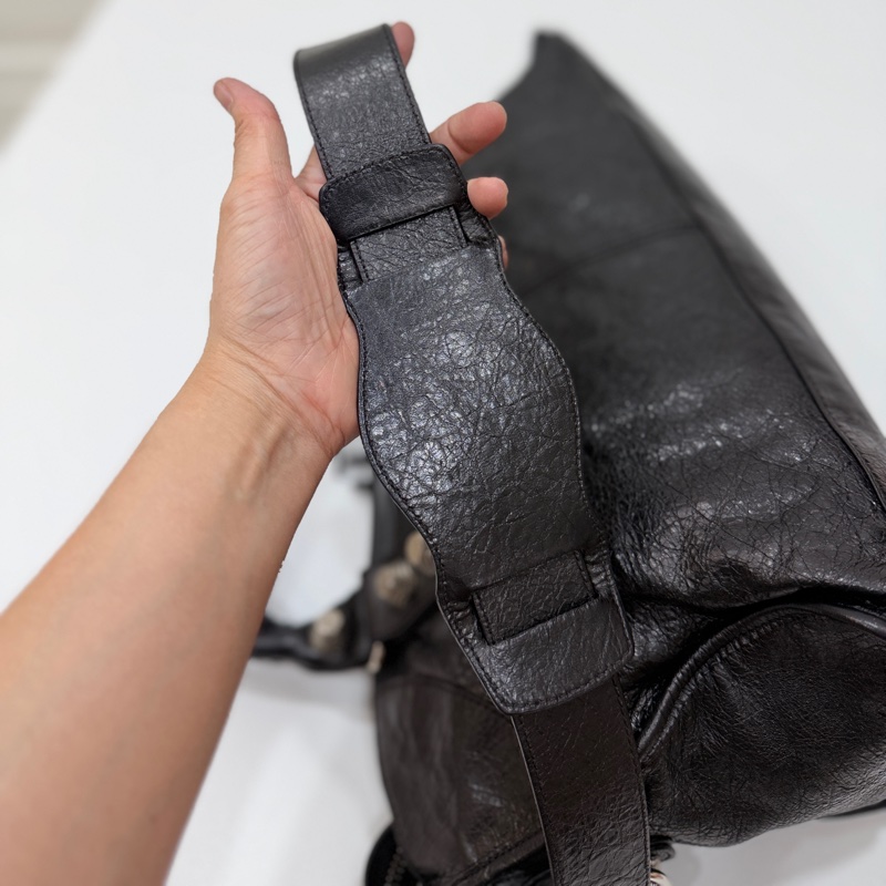BALENCIAGA 巴黎世家 GIANT21 PART TIME 黑色 機車包 斜背包 肩背包 側背包 手提包-16