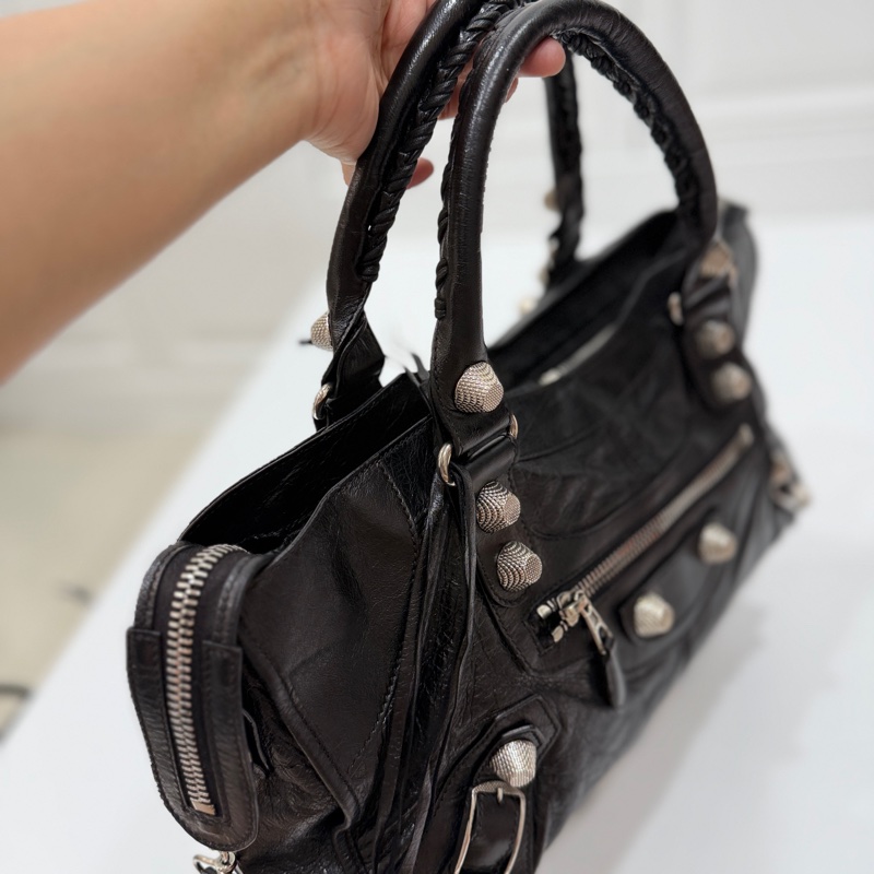 BALENCIAGA 巴黎世家 GIANT21 PART TIME 黑色 機車包 斜背包 肩背包 側背包 手提包-17