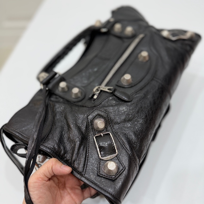 BALENCIAGA 巴黎世家 GIANT21 PART TIME 黑色 機車包 斜背包 肩背包 側背包 手提包-18