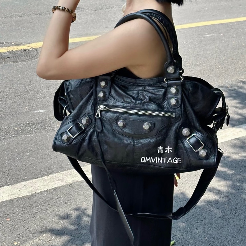 BALENCIAGA 巴黎世家 GIANT21 PART TIME 黑色 機車包 斜背包 肩背包 側背包 手提包-19