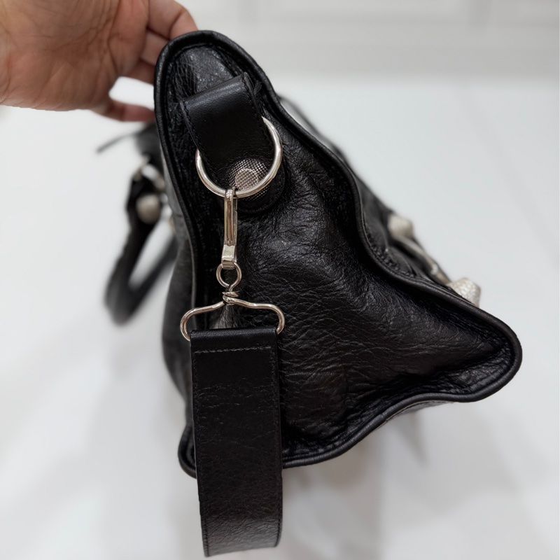 BALENCIAGA 巴黎世家 GIANT21 PART TIME 黑色 機車包 斜背包 肩背包 側背包 手提包-21