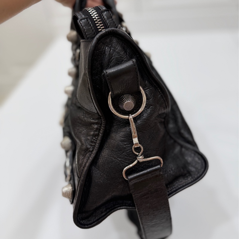 BALENCIAGA 巴黎世家 GIANT21 PART TIME 黑色 機車包 斜背包 肩背包 側背包 手提包-22