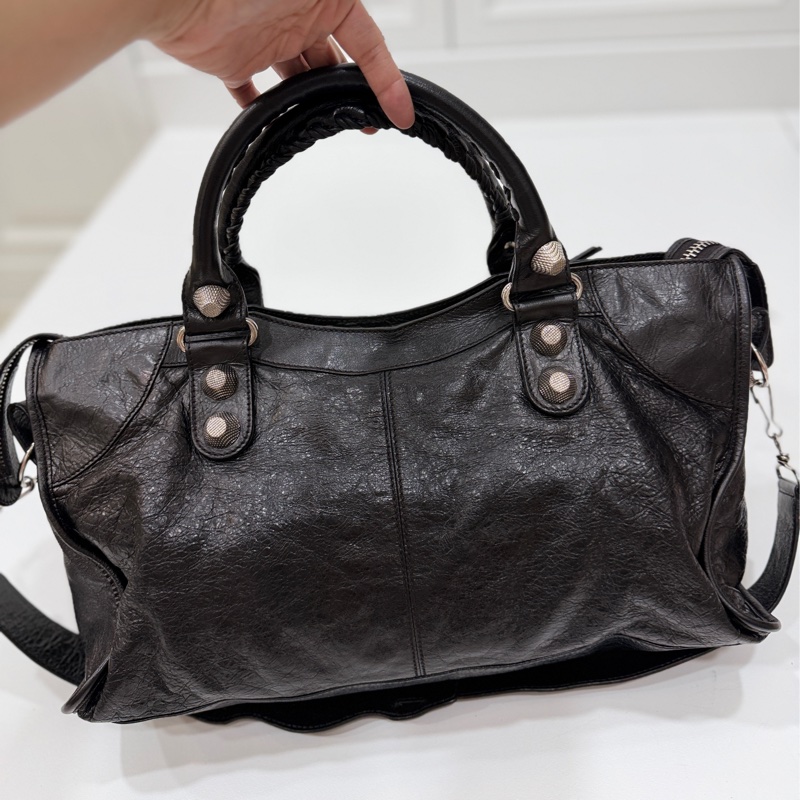 BALENCIAGA 巴黎世家 GIANT21 PART TIME 黑色 機車包 斜背包 肩背包 側背包 手提包-30