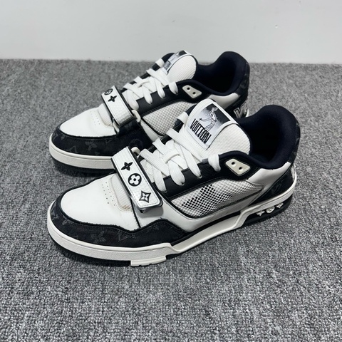 Louis Vuitton 路易威登 LV Trainer 黑白魔術貼 休閒鞋/41碼