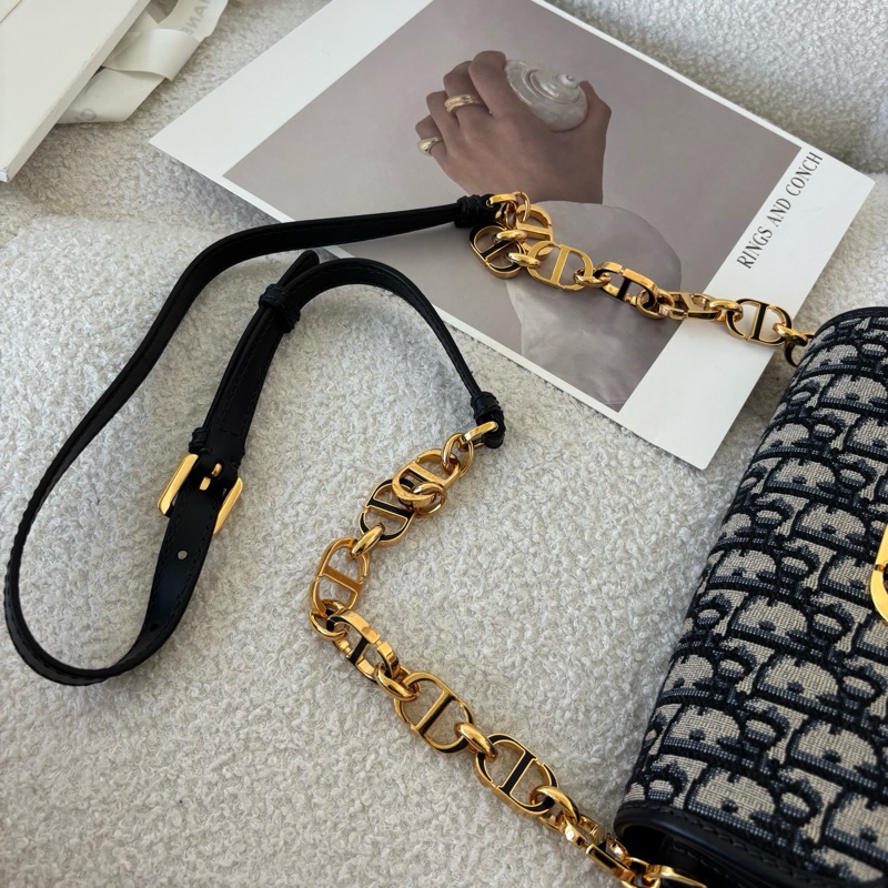 99新✨Dior迪奧 Avenue老花蒙田30鏈條包單肩包側背包23年 金扣-7